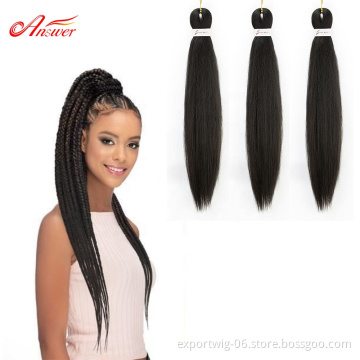 Bulk pre stretched braiding hair can be use hot water jumbo braiding hair synthetic prestretched
